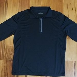 Fossa Long Sleeve Mesh Zip Polo